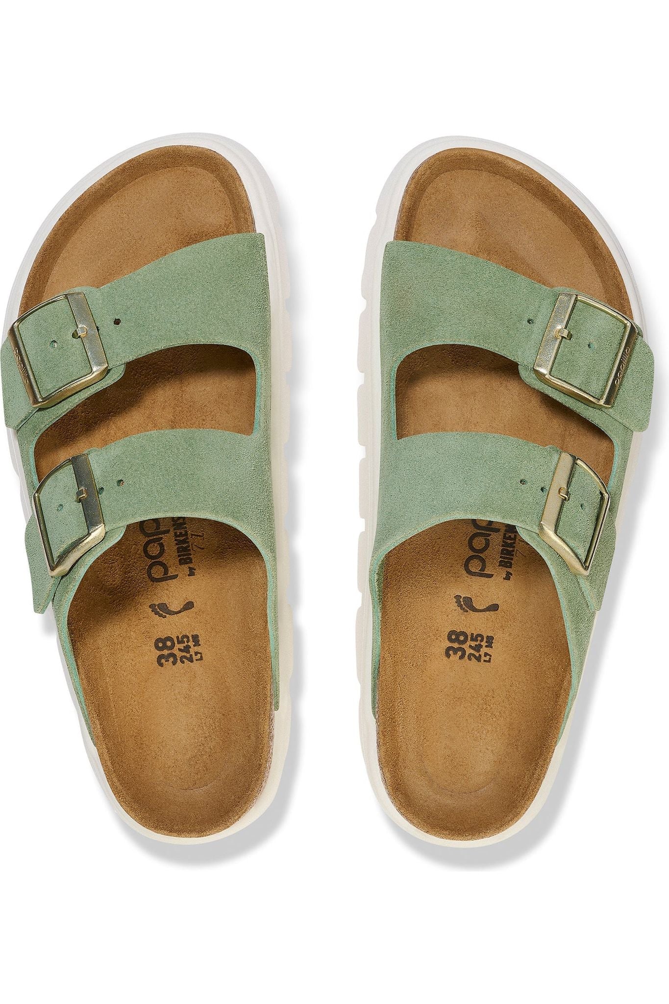 Arizona Chunky Green Tea Suede Leather - Narrow