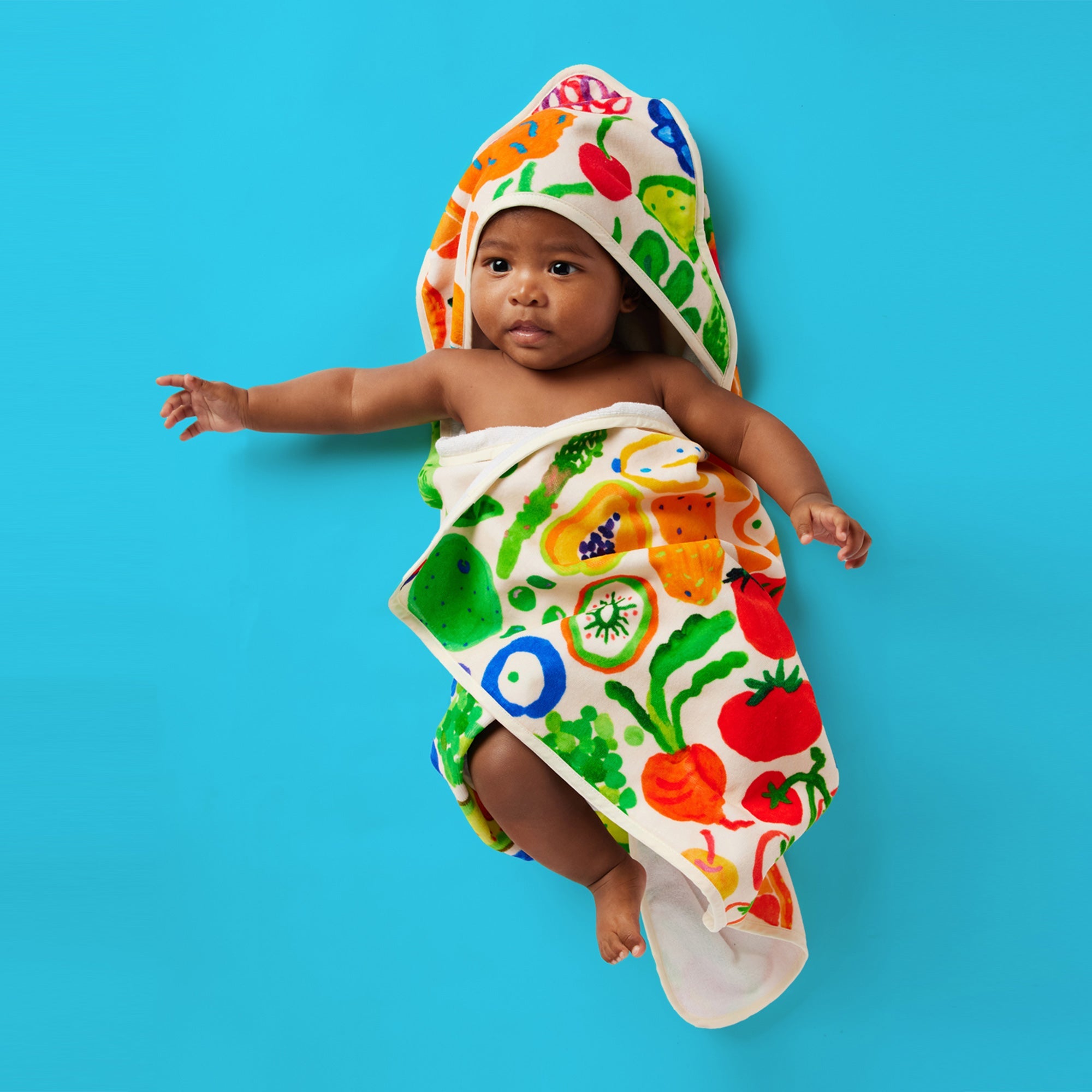 Eat The Rainbow Baby Hooded Towel