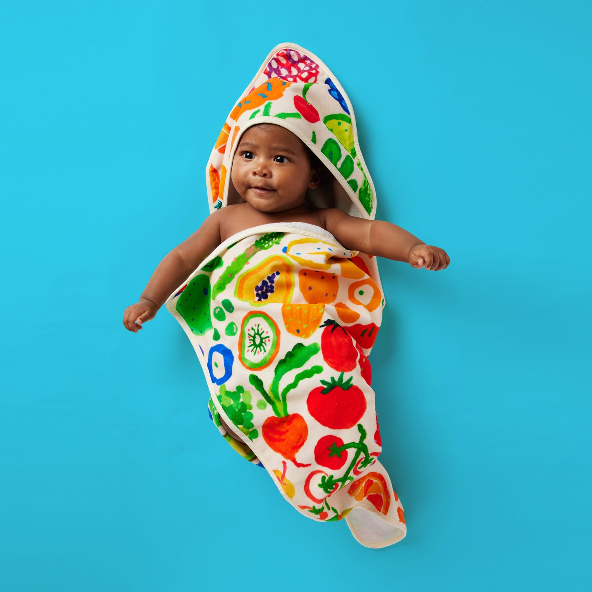 Eat The Rainbow Baby Hooded Towel