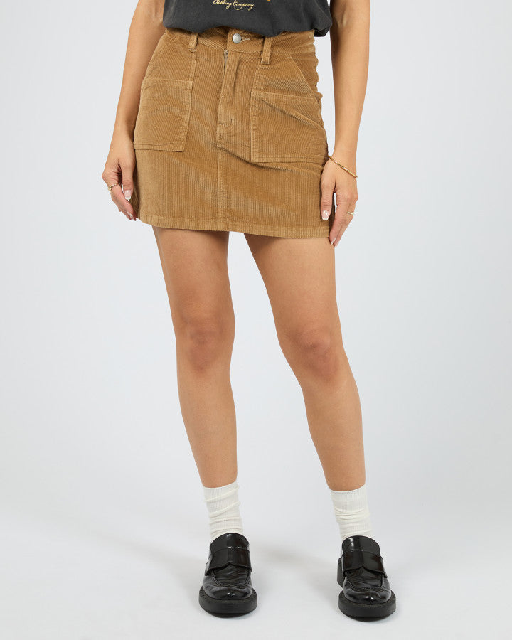 BAMBI CORD SKIRT - TAN