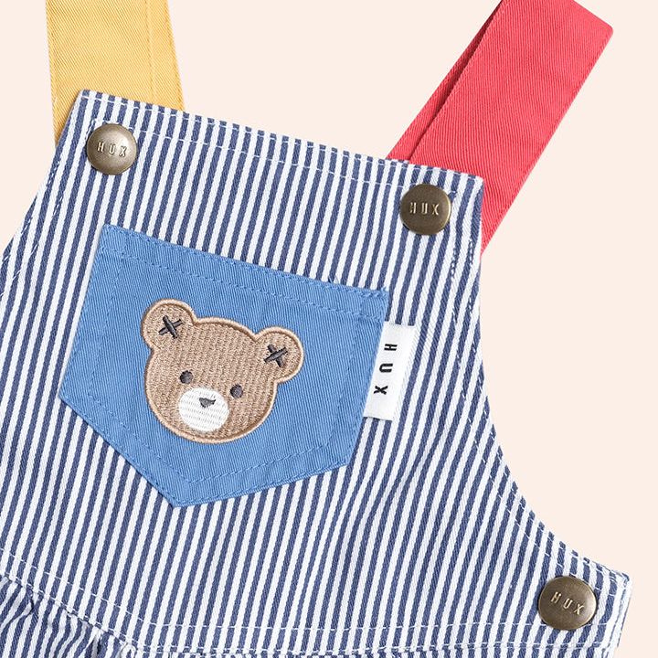 Classic Stripe Short Overalls