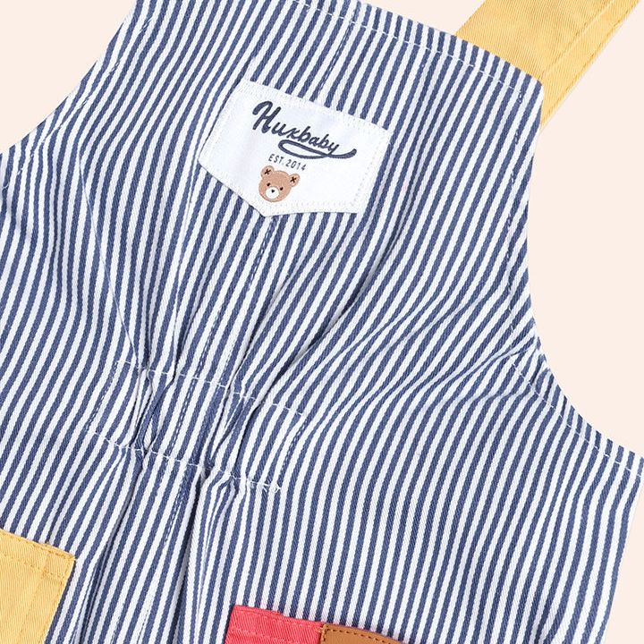 Classic Stripe Short Overalls
