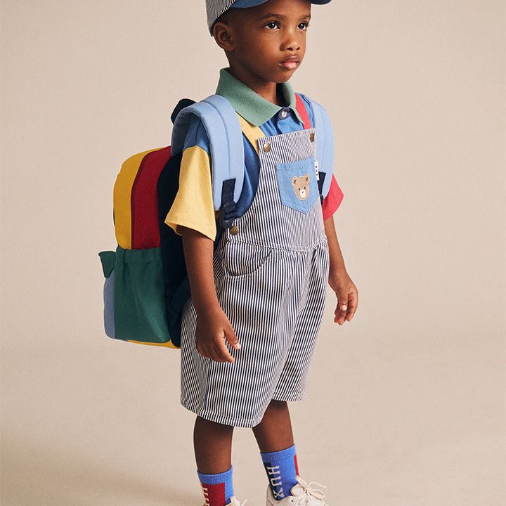 Classic Stripe Short Overalls