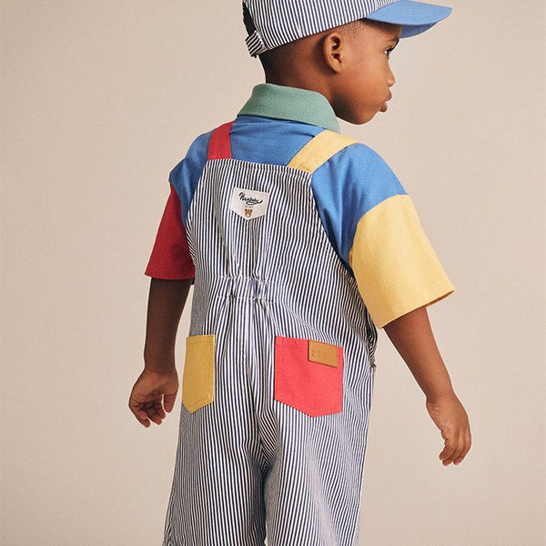 Classic Stripe Short Overalls