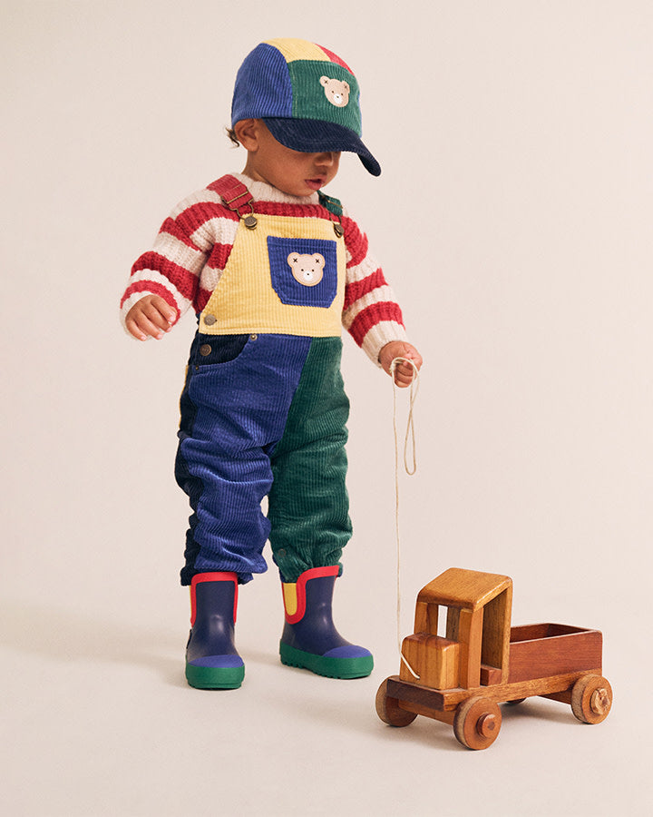 COLOUR BLOCK CORD OVERALLS