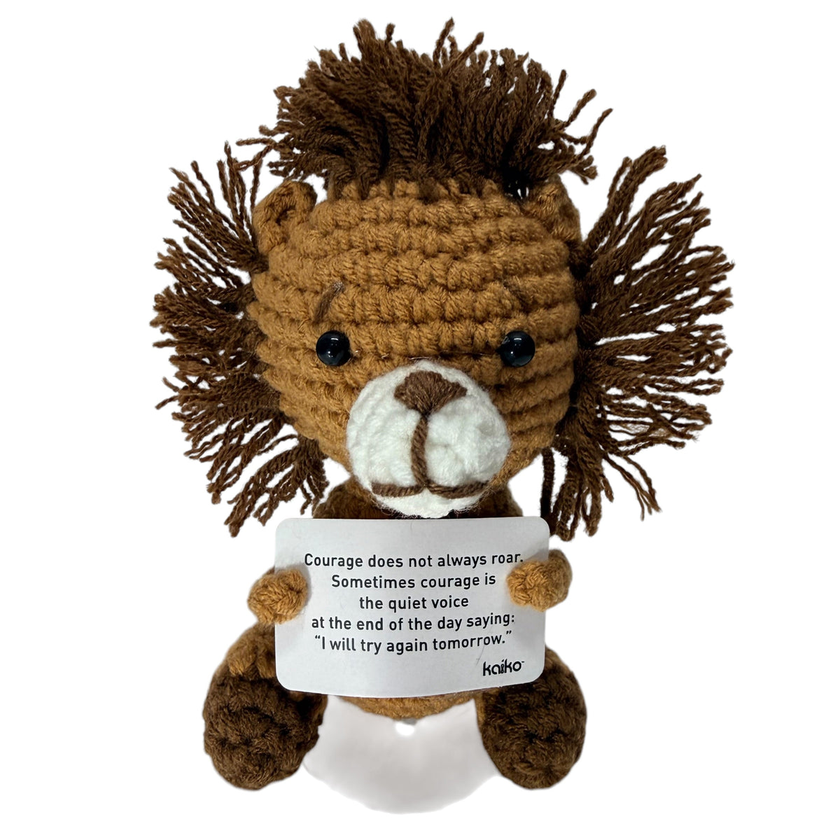 Courage Doesn't Always Roar Lion Crochet Plush - image 1