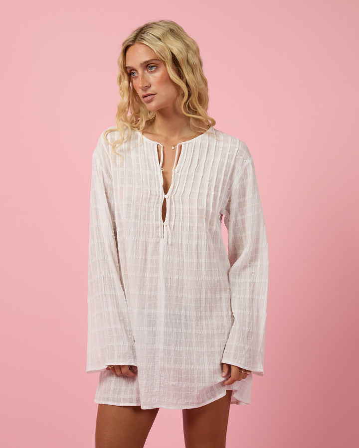 ELISA MINI COVER UP - WHITE