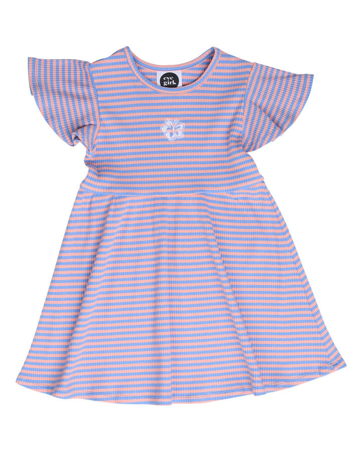 Ellidy Frill Dress (Size 3-7) - Stripe