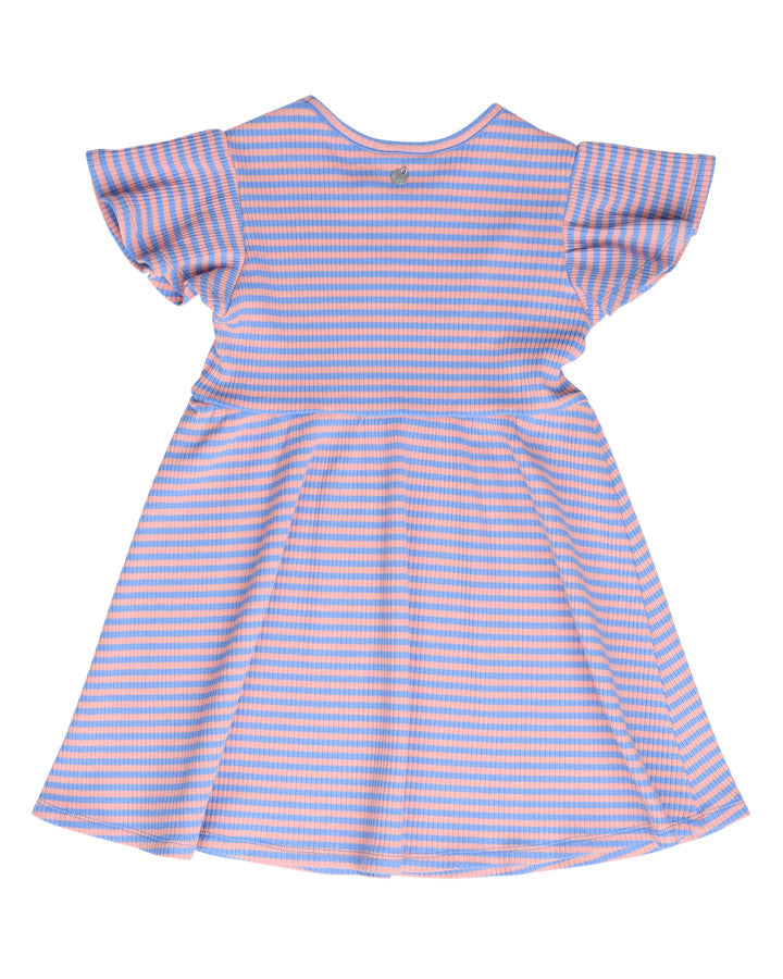 Ellidy Frill Dress (Size 3-7) - Stripe