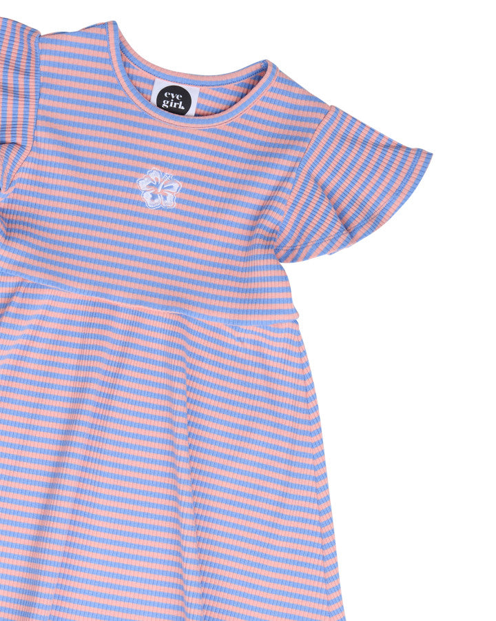 Ellidy Frill Dress (Size 3-7) - Stripe