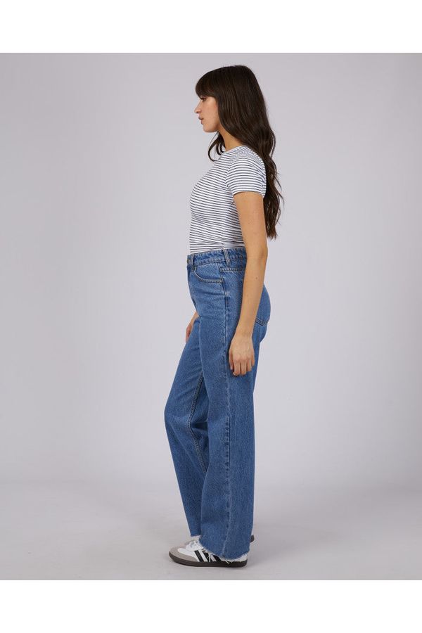 EVE RIB STRIPE TEE - WHITE
