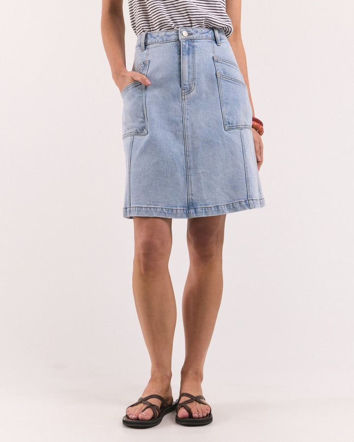 Florence Skirt - Pale Blue Wash