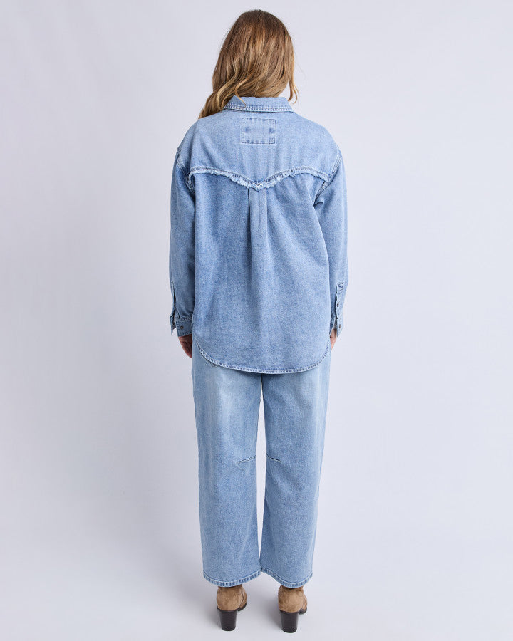 FLYNN WESTERN SHIRT - LIGHT BLUE