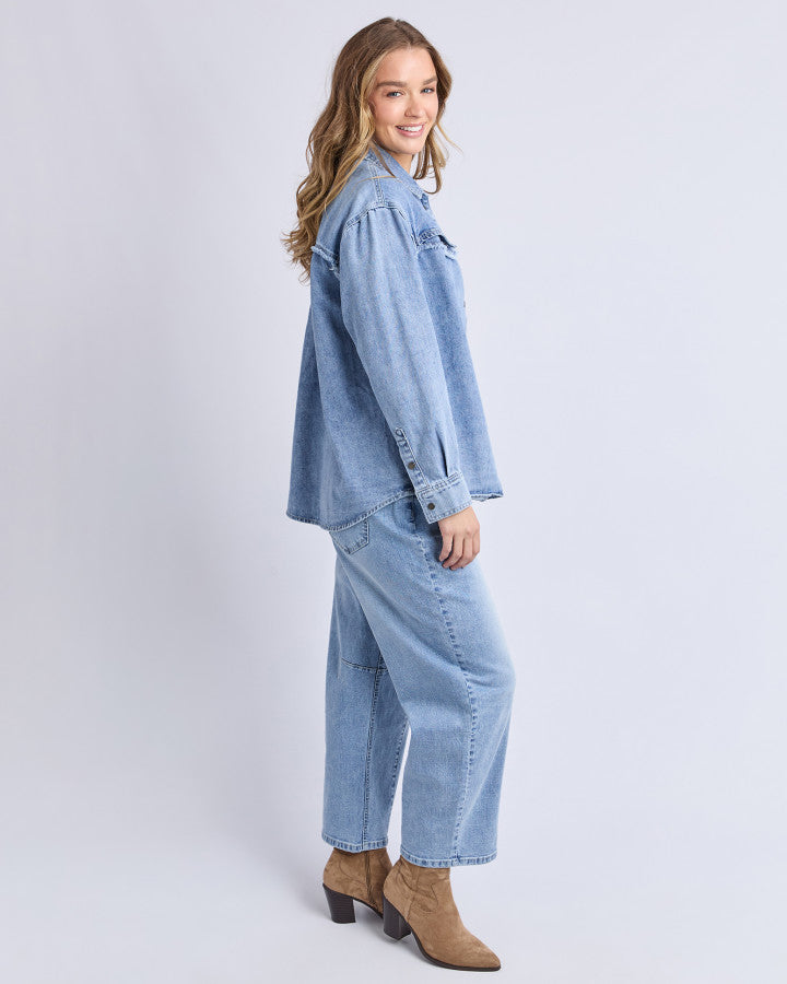 FLYNN WESTERN SHIRT - LIGHT BLUE