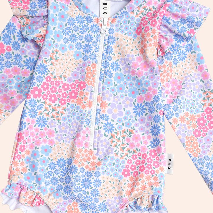 Frill Swimsuit Floral Bloom