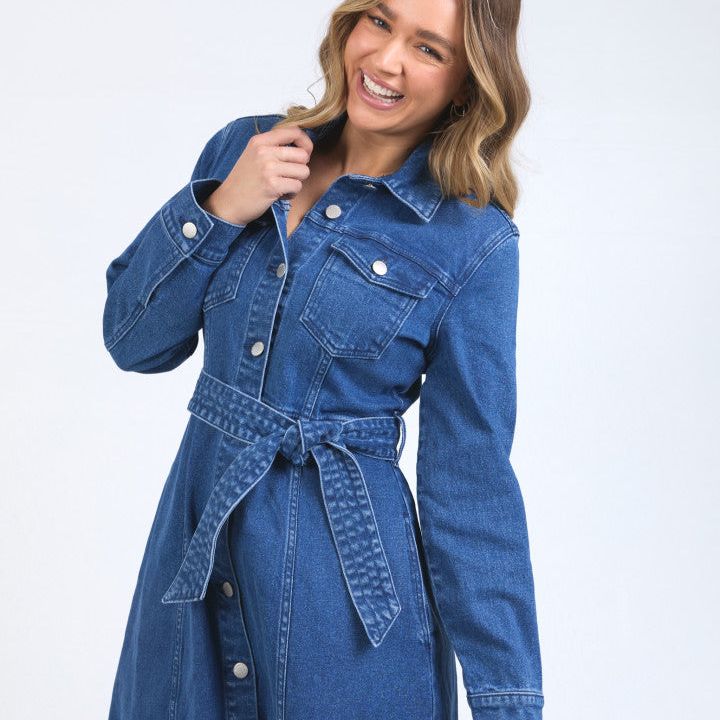 GENEVIEVE DENIM DRESS