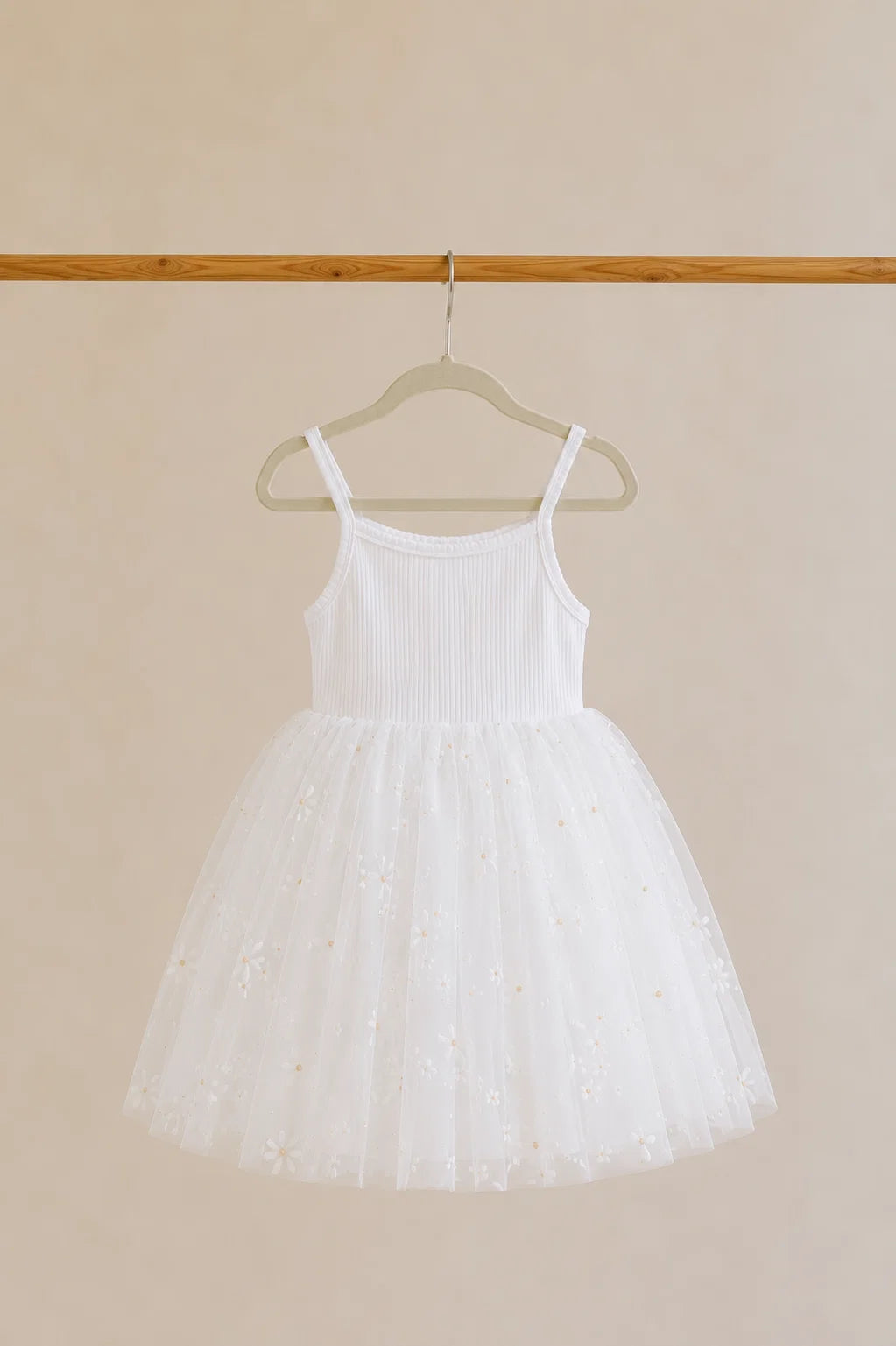 Ribbed Tulle Dress - Golden Daisies