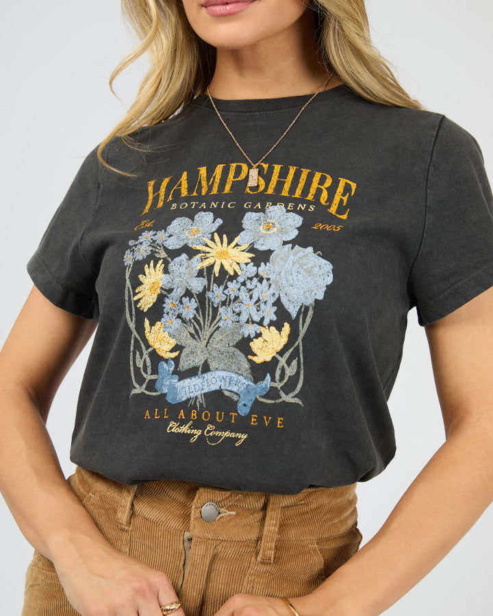 HAMPSHIRE REGULAR TEE - WASHED BLACK