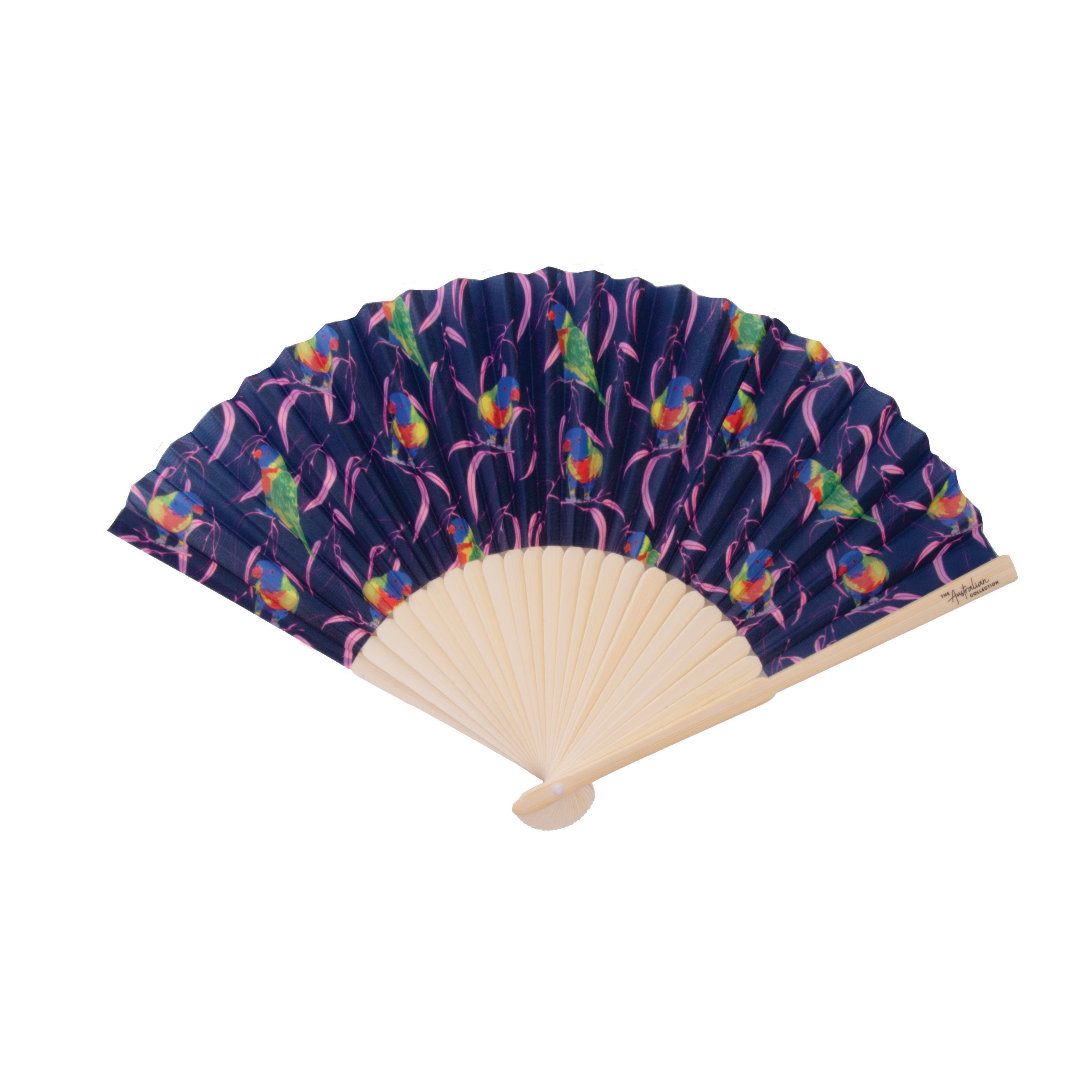 Bamboo + Fabric Fans ­- Native Birds