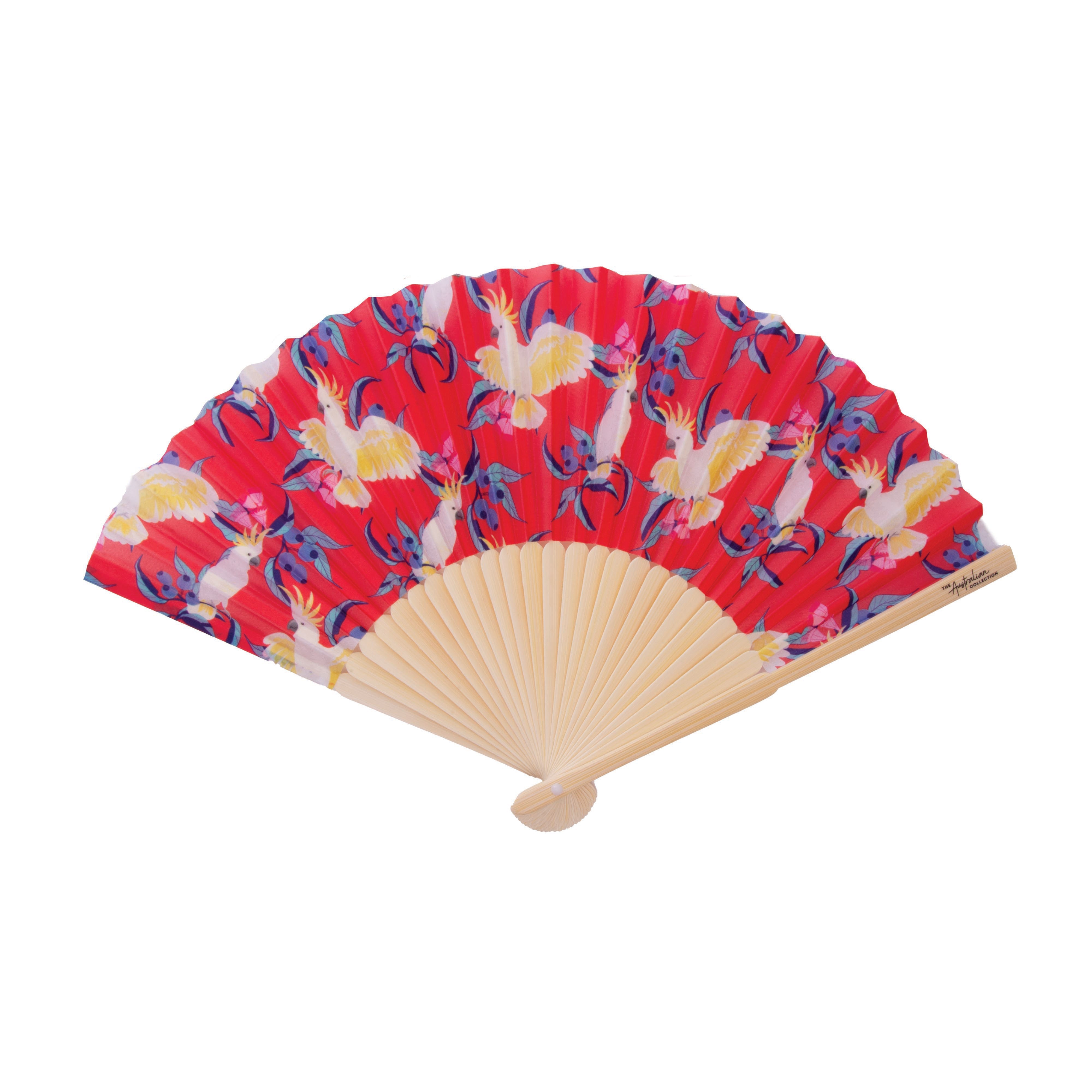 Bamboo + Fabric Fans ­- Native Birds