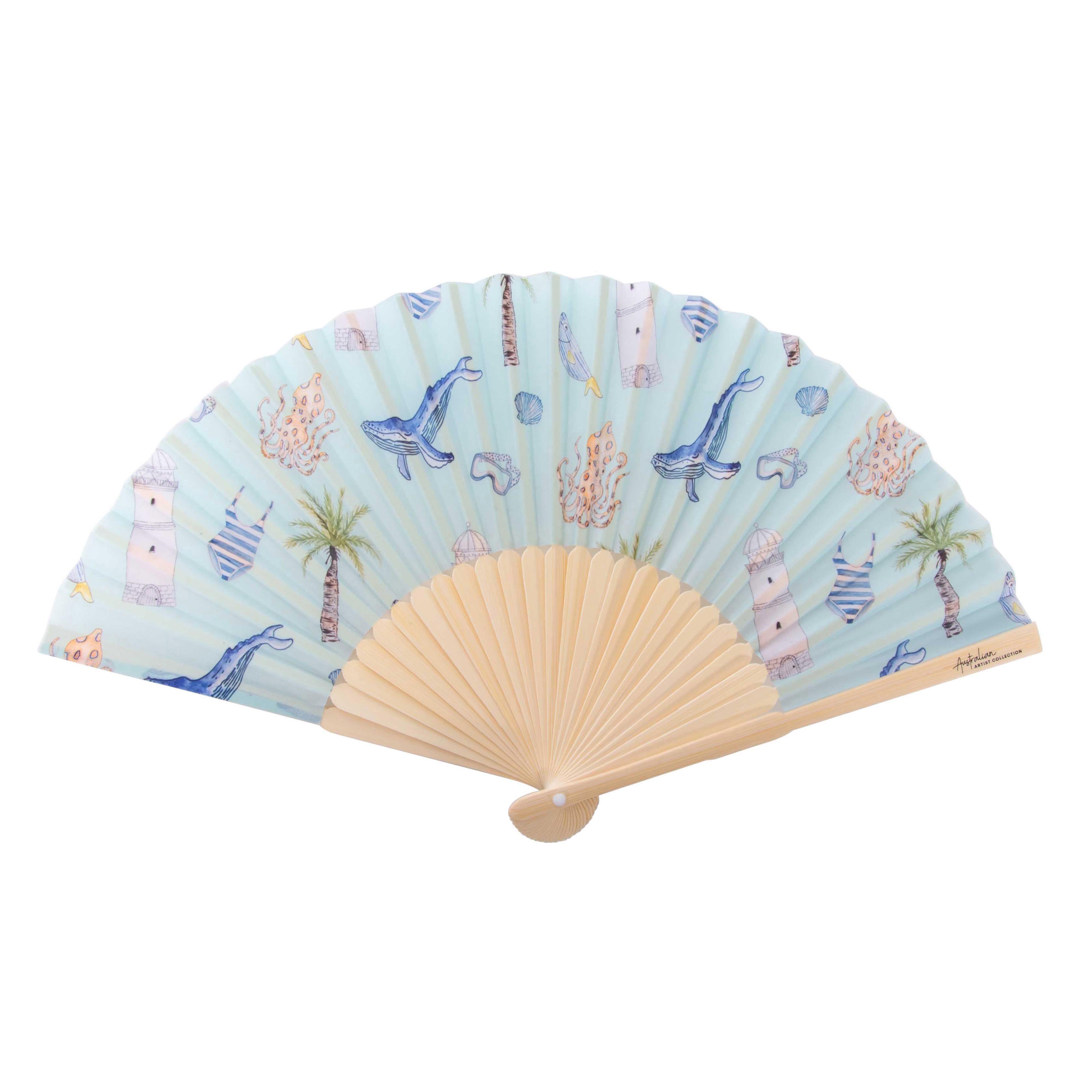 Bamboo + Fabric Fans-SHW