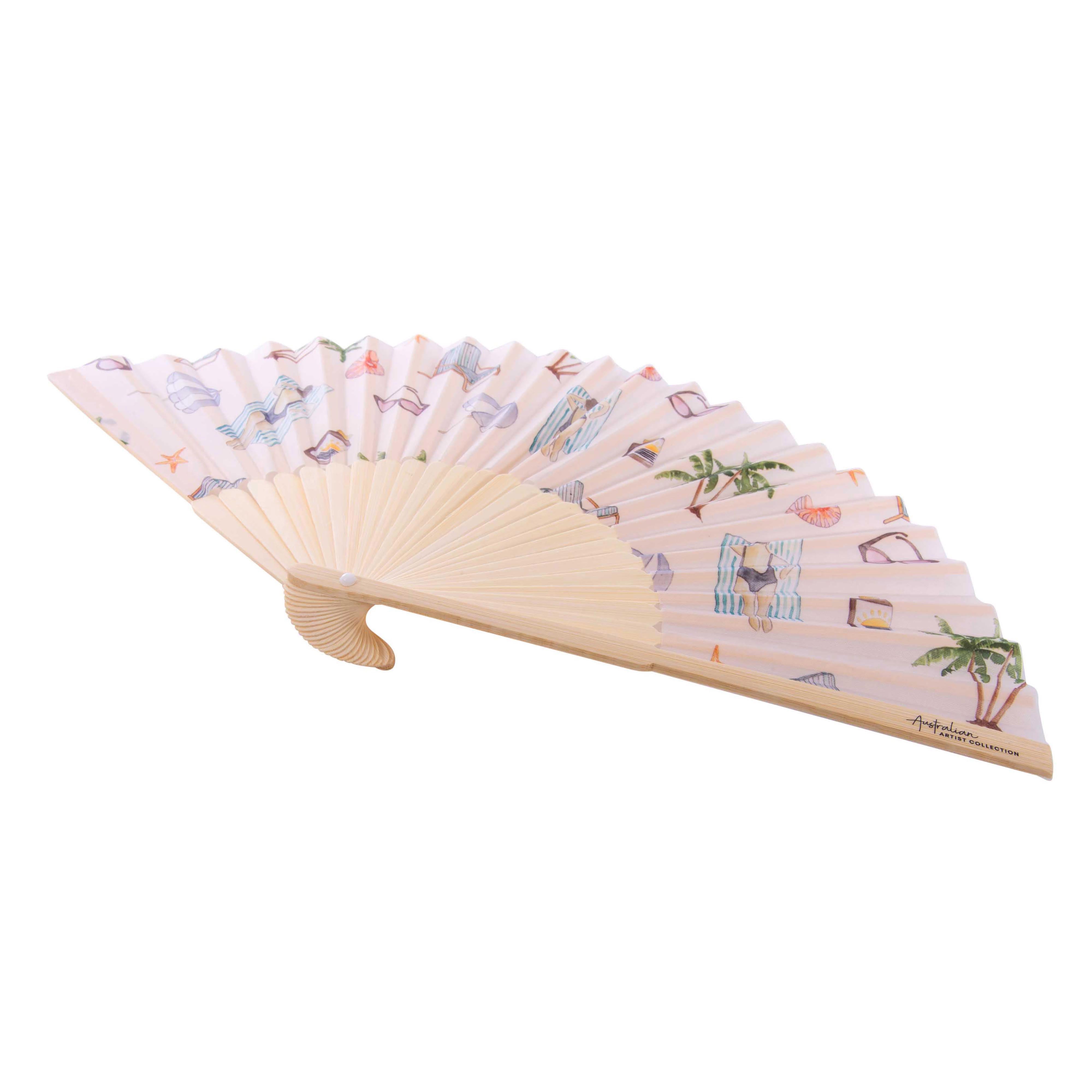 Bamboo + Fabric Fans-SHW