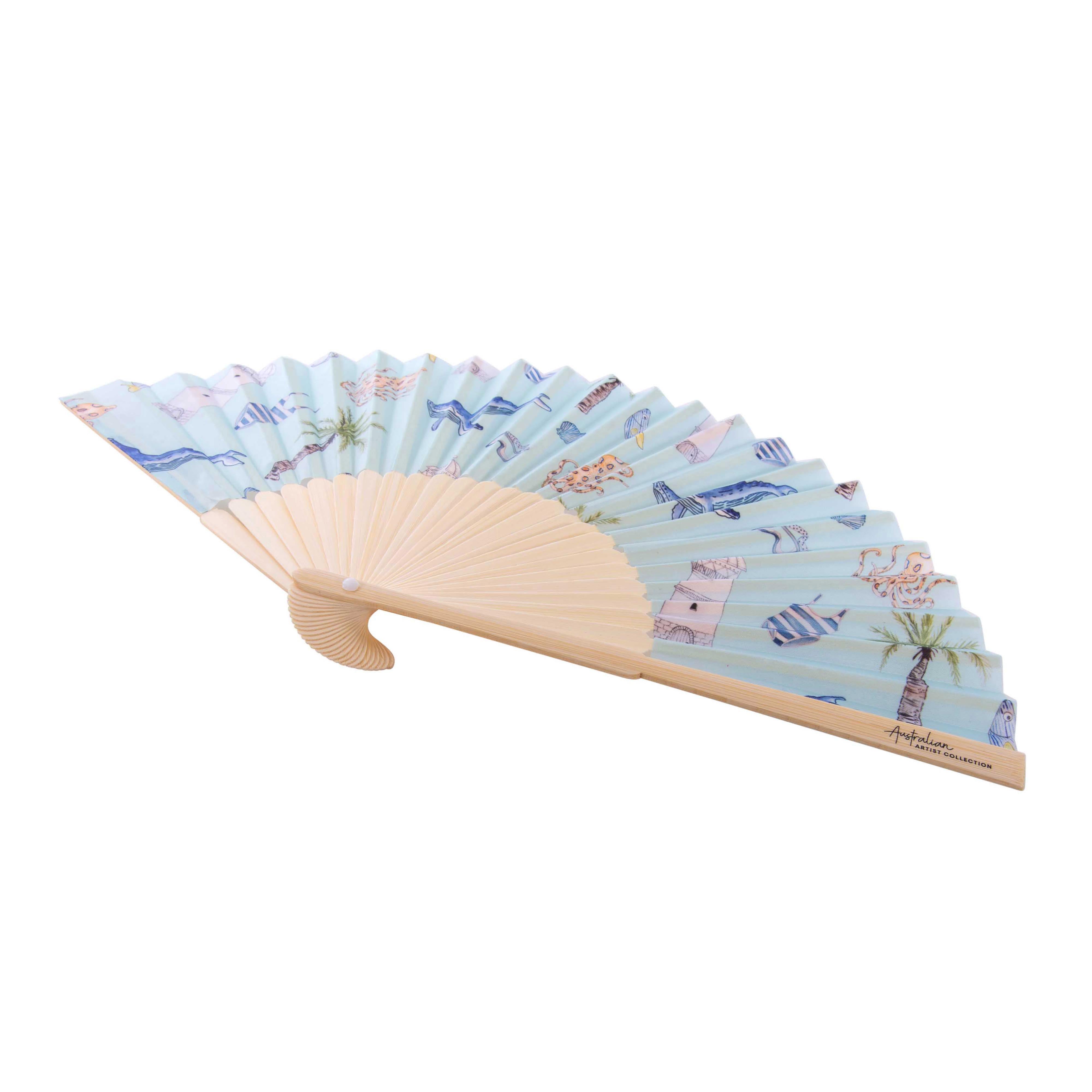 Bamboo + Fabric Fans-SHW