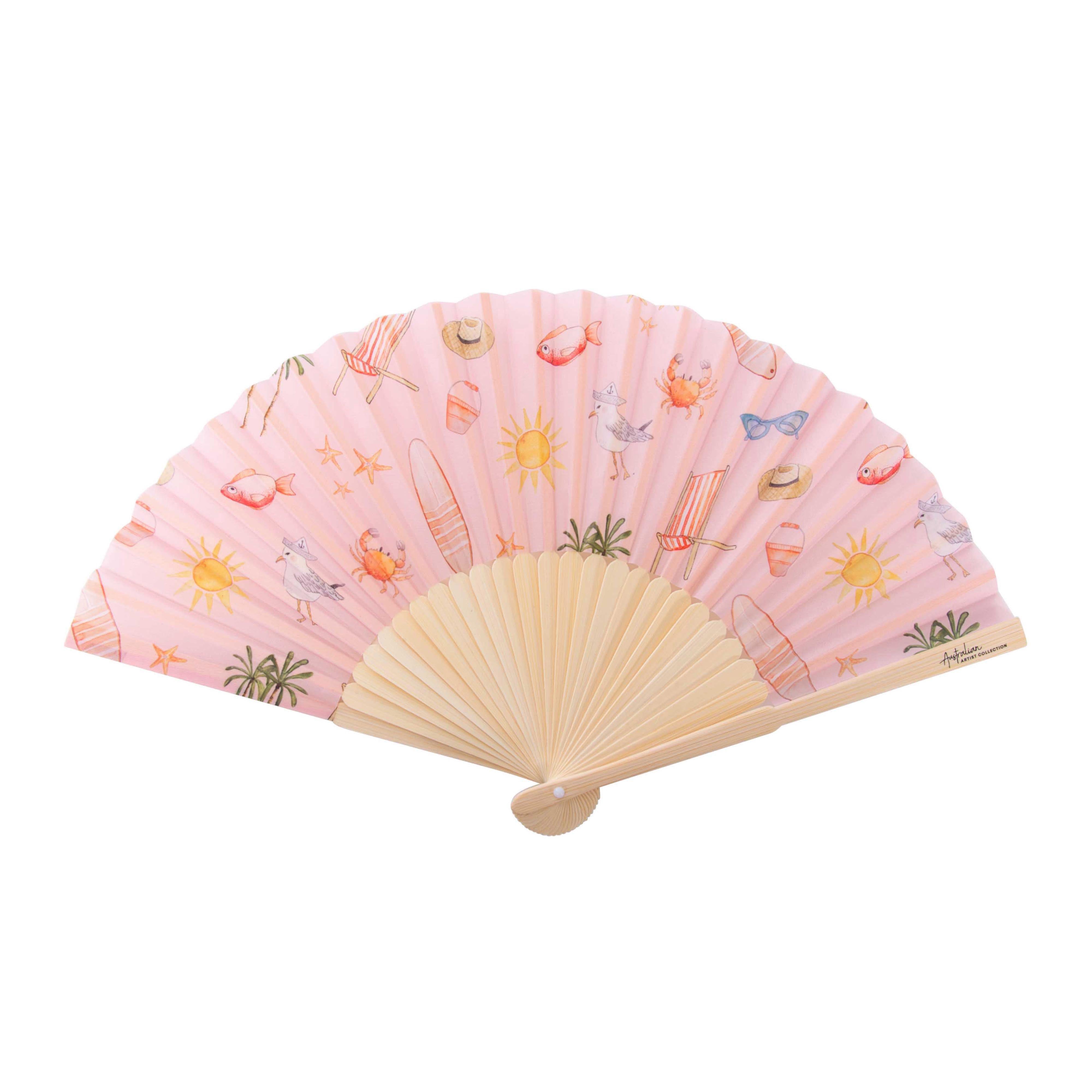 Bamboo + Fabric Fans-SHW