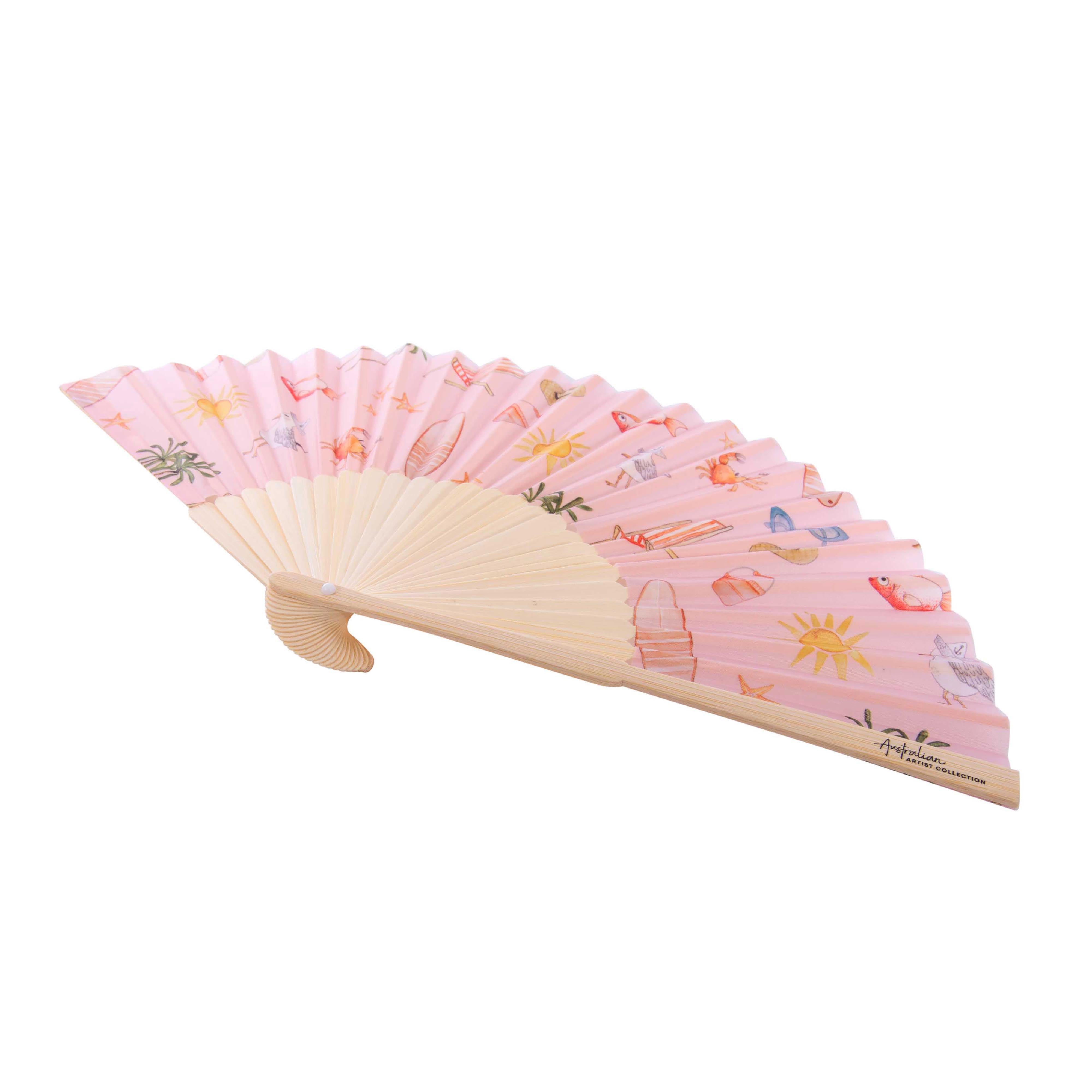 Bamboo + Fabric Fans-SHW