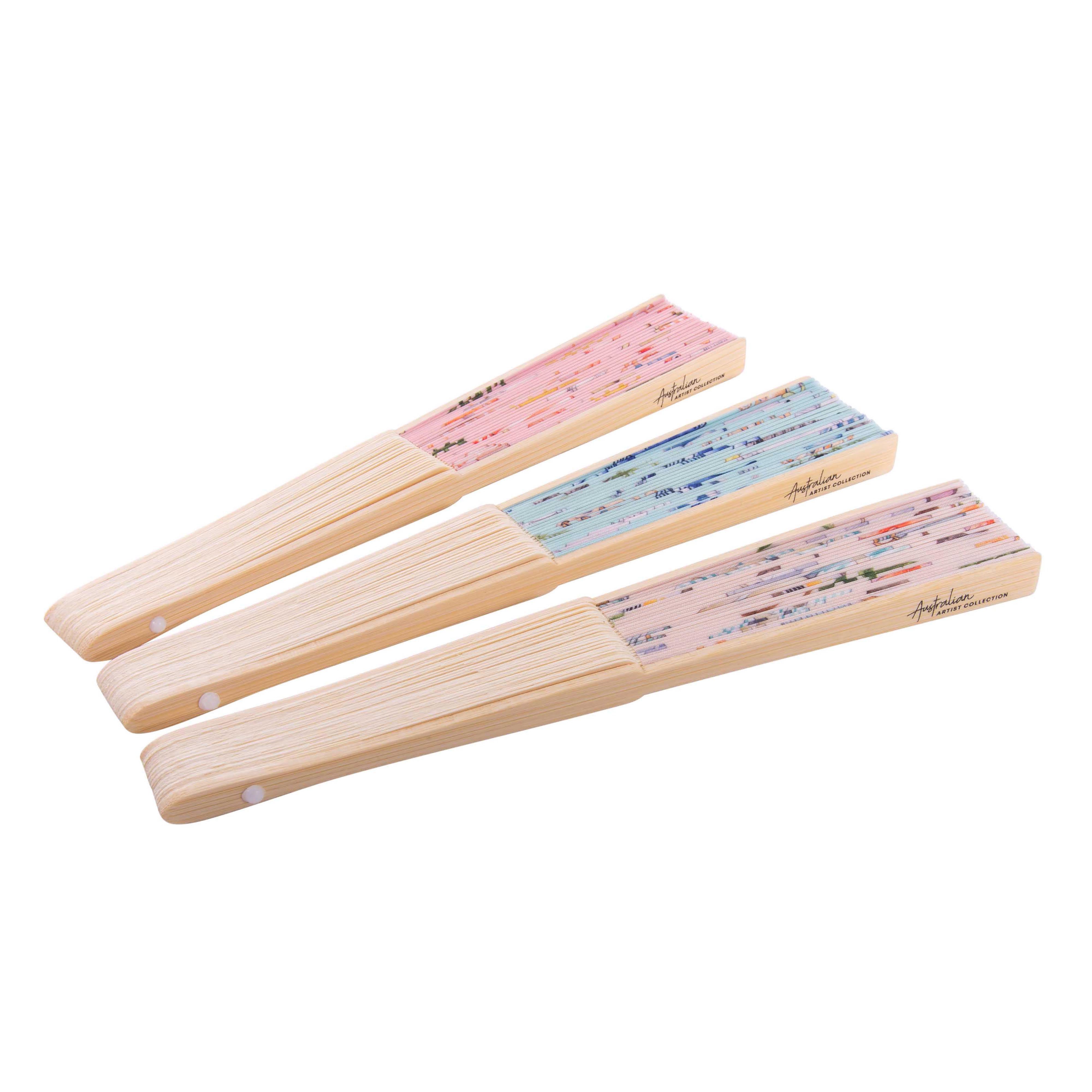 Bamboo + Fabric Fans-SHW