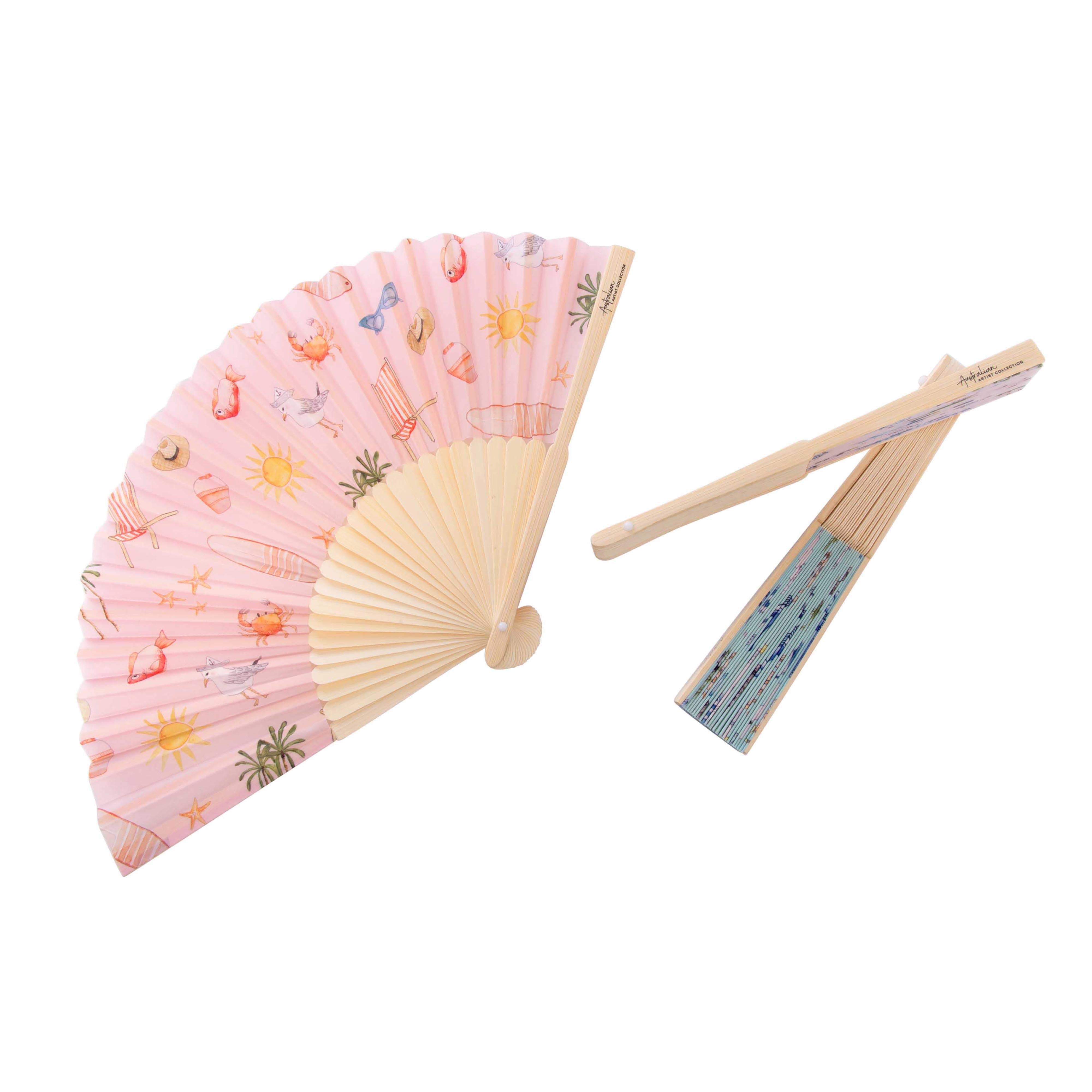Bamboo + Fabric Fans-SHW