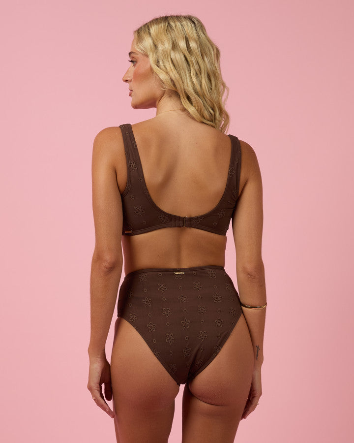 IVY HI WAIST PANT - CHOCOLATE