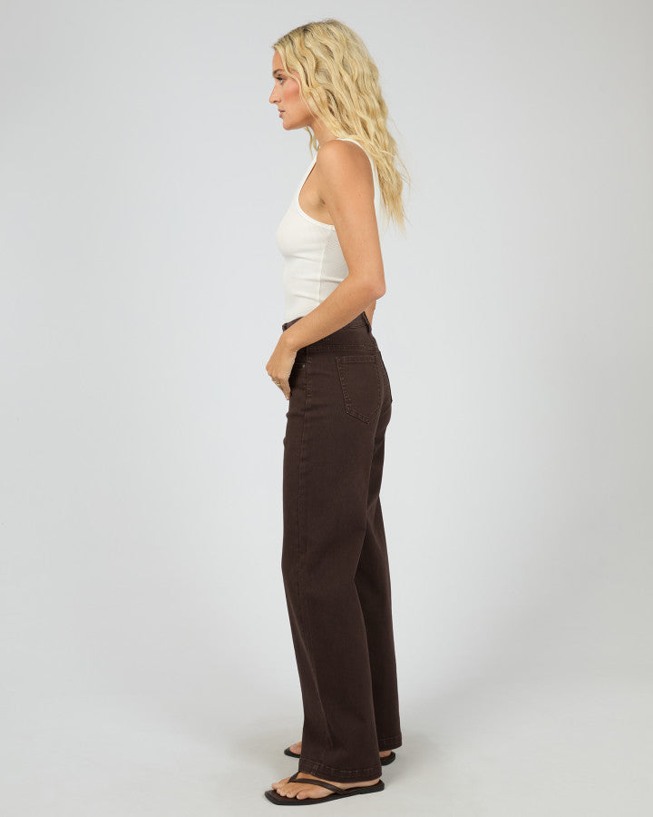 JACQUI WIDE LEG - BROWN