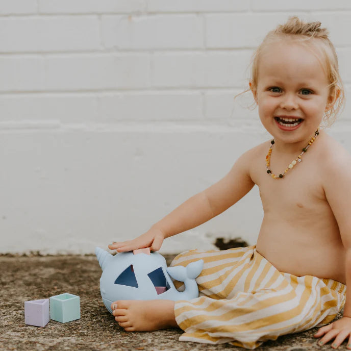 Narwhal Shape Sorter - Pastel