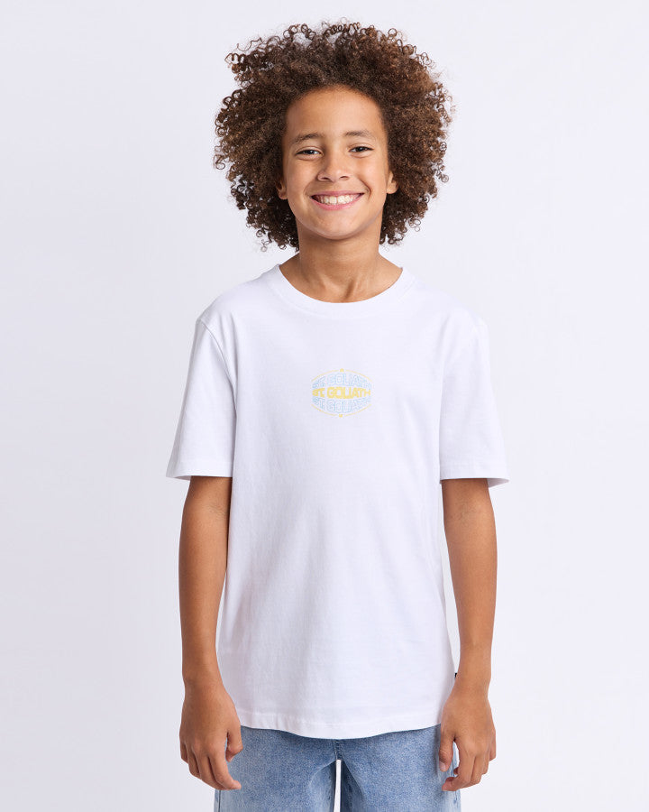 KICK PUSH COAST TEE WHITE - TWEEN