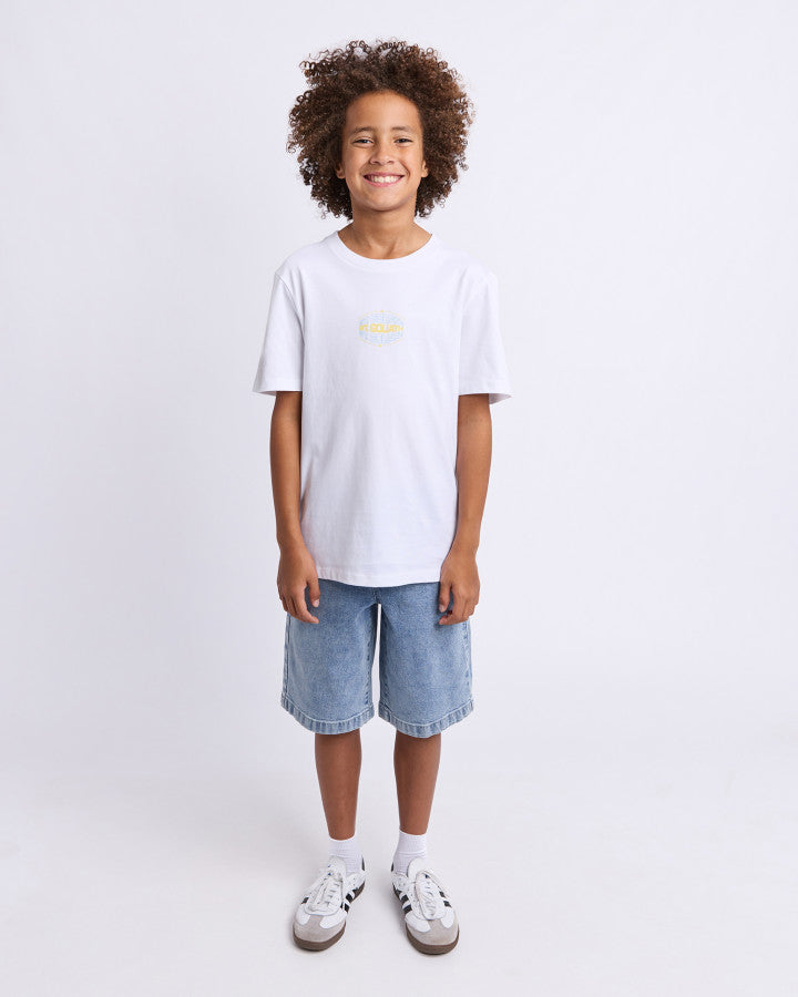 KICK PUSH COAST TEE WHITE - TWEEN