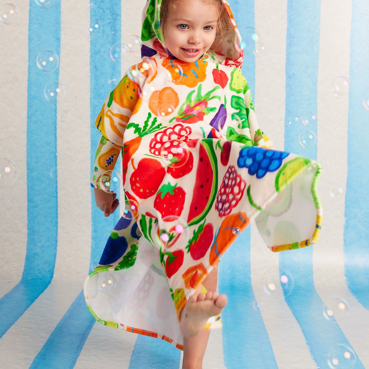 Eat The Rainbow Kids Hooded Towel