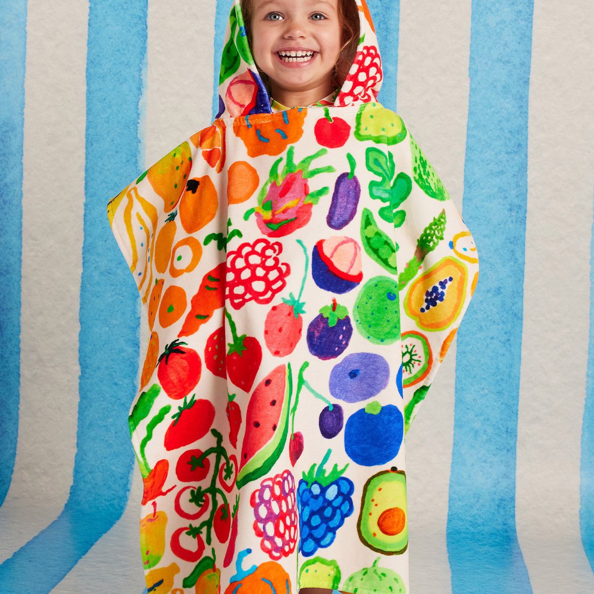 Eat The Rainbow Kids Hooded Towel