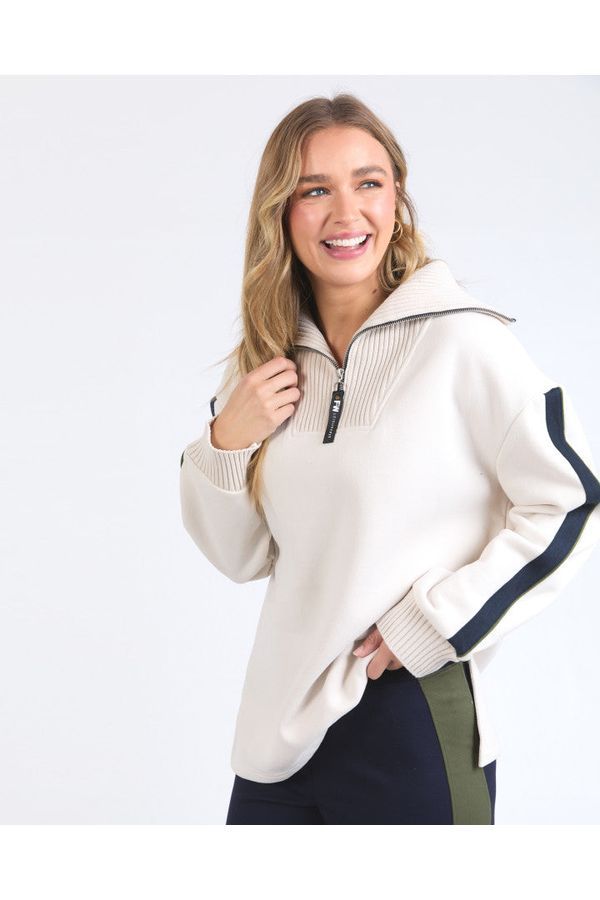 KNIT COLLAR CREW
