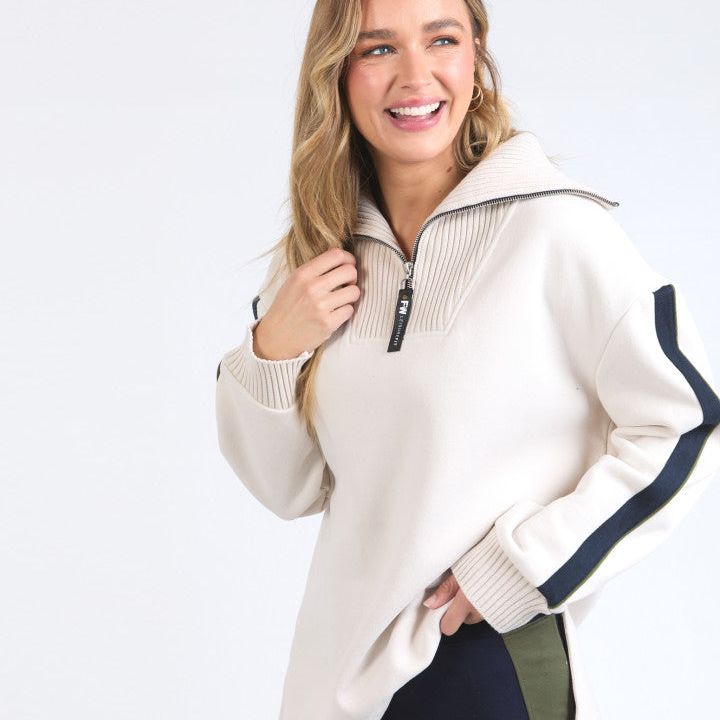 KNIT COLLAR CREW