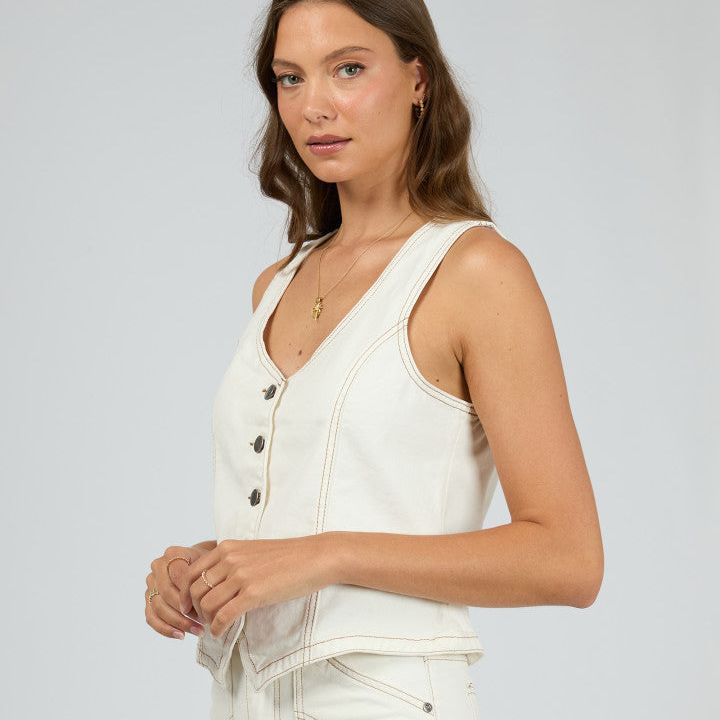 KORIN VEST - VINTAGE WHITE
