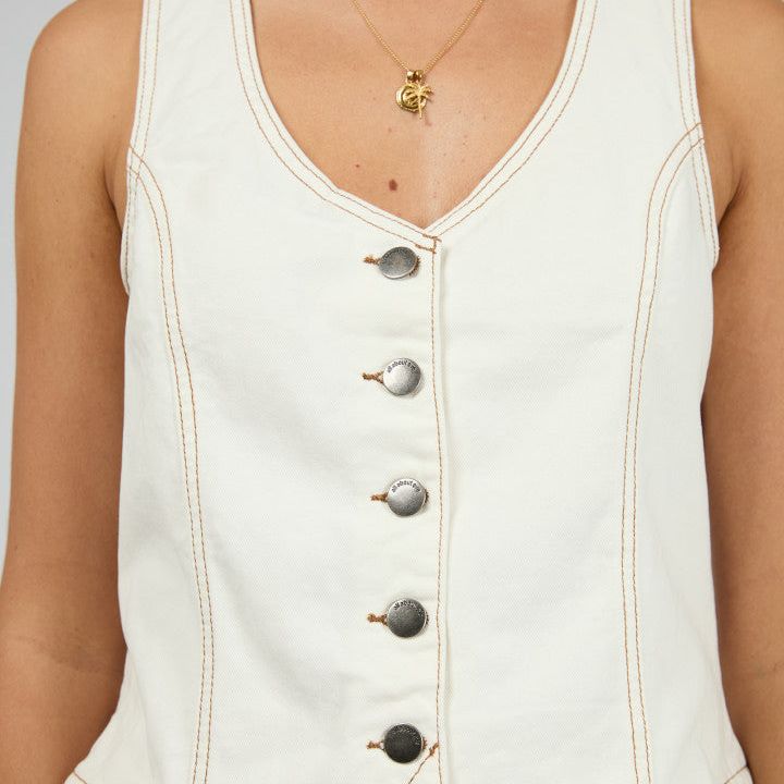 KORIN VEST - VINTAGE WHITE