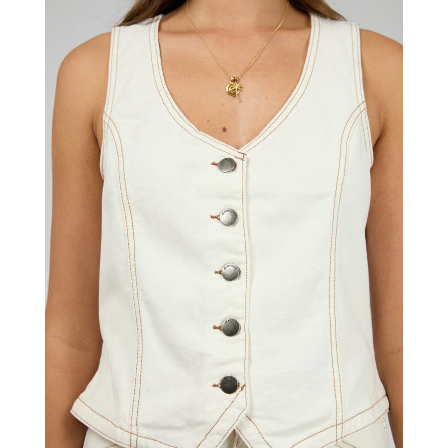 KORIN VEST - VINTAGE WHITE