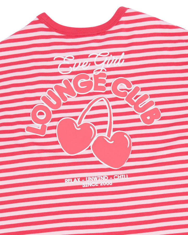 LOUNGE CLUB STRIPE TEE - WATERMELON