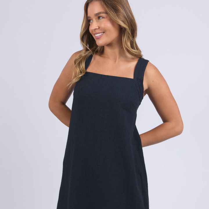LOURDES DRESS - NAVY