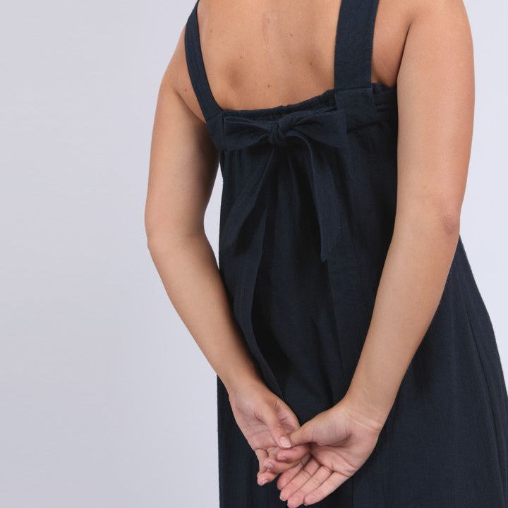 LOURDES DRESS - NAVY