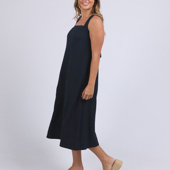 LOURDES DRESS - NAVY