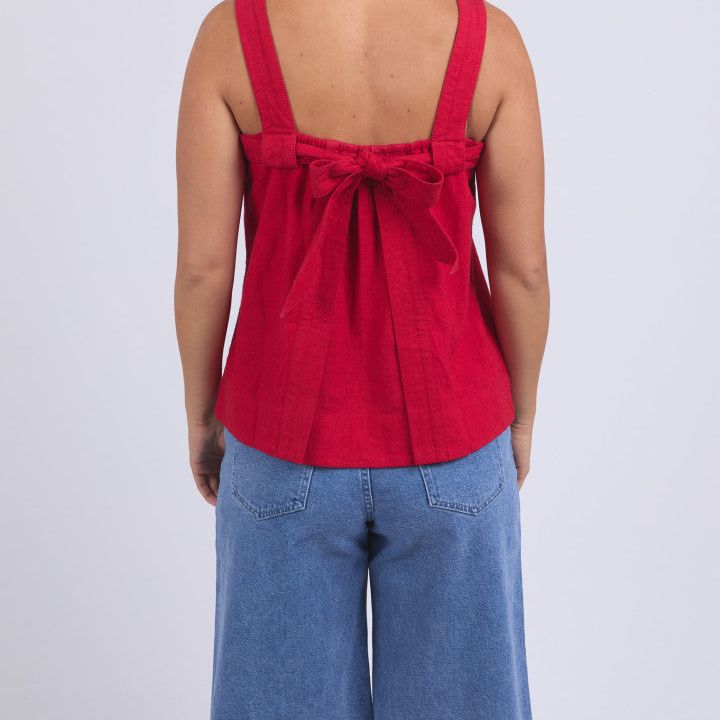 LOURDES TOP - CRIMSON