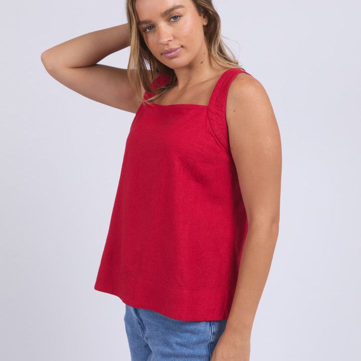 LOURDES TOP - CRIMSON