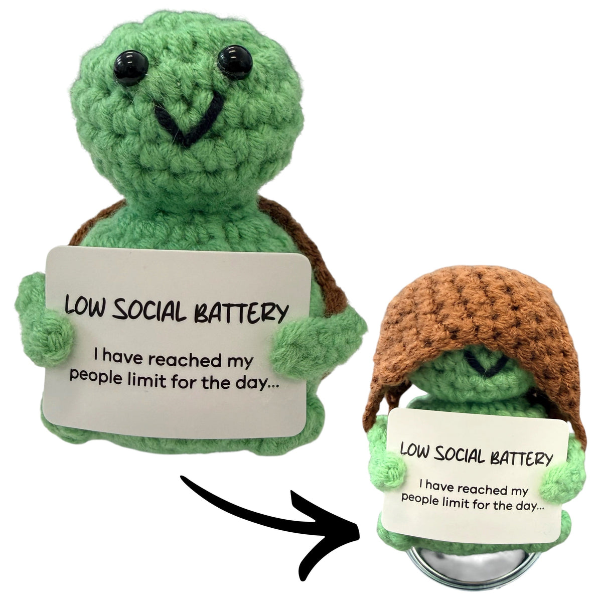 Low Social Battery Turtle Crochet Plush - image 1